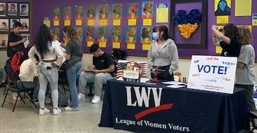 New Rochelle High School and League of Women Voters of Westchester's  Civic Engagement and Voter Registration Day