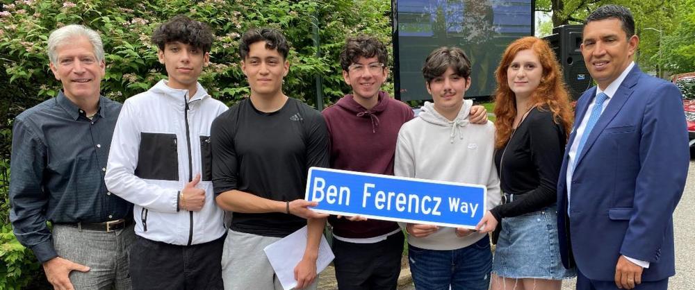 New Rochelle High School Students at Street Naming Service