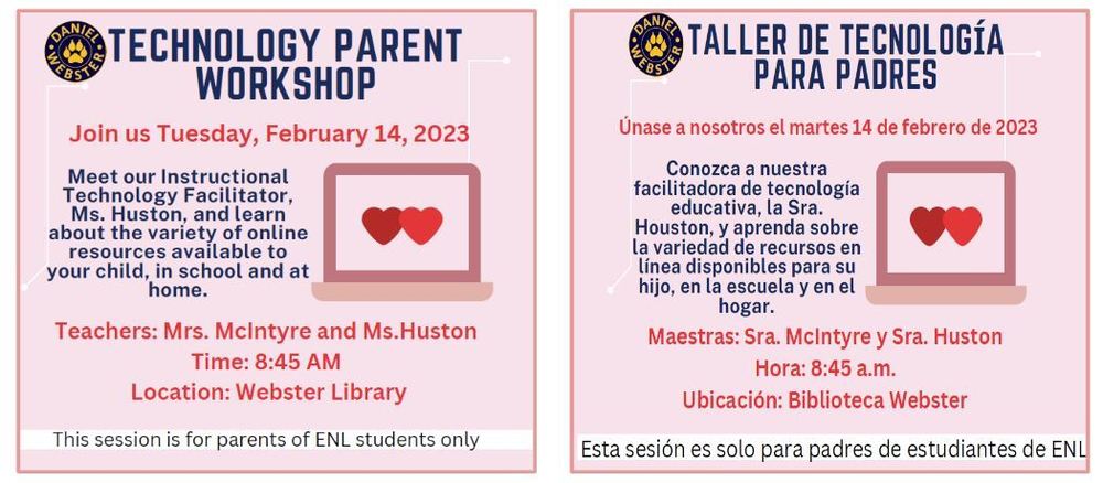 ENL Technology Parent Workshop