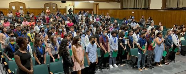 Isaac E. Young Middle School students in the National Junior Honor Society
