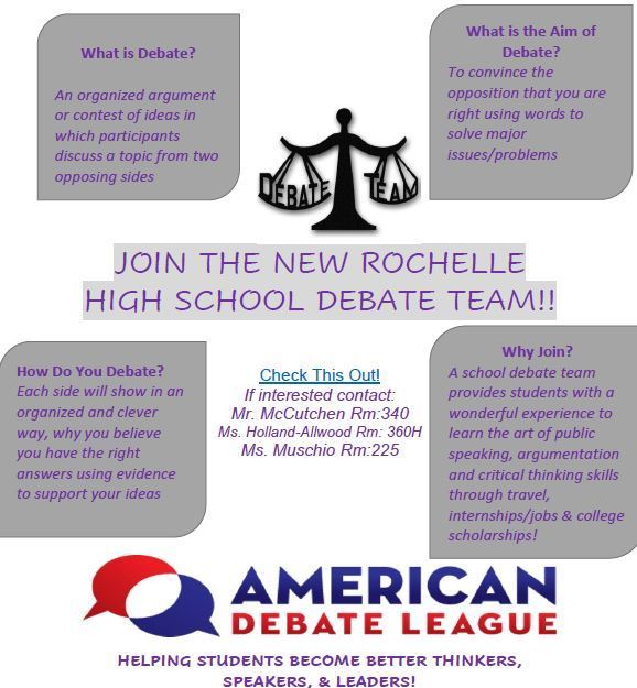 New Rochelle High School Debate Team Flyer