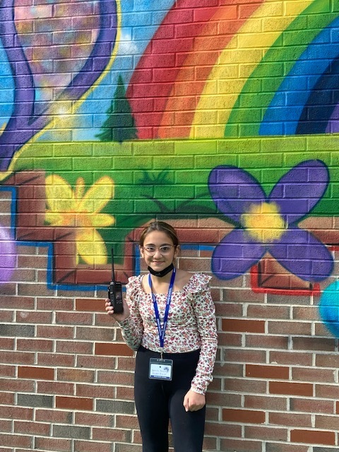 Gabriella Barbuto as Assistant Principal for a day with Ms. Murray.