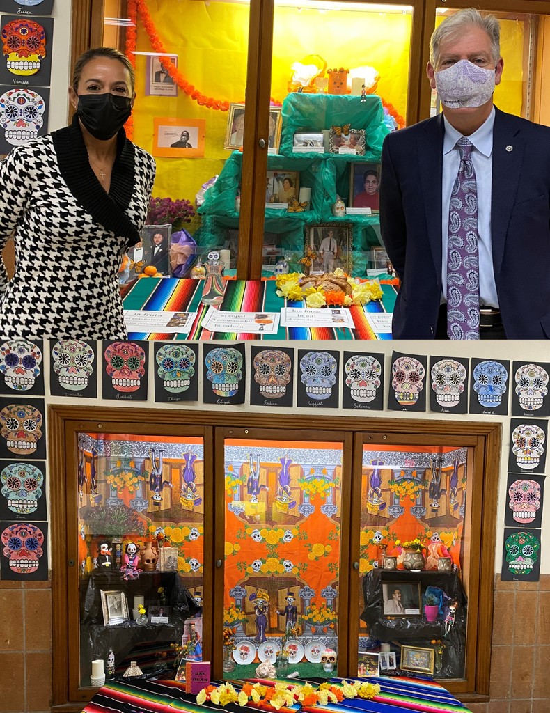Jefferson Elementary Day of the Dead display