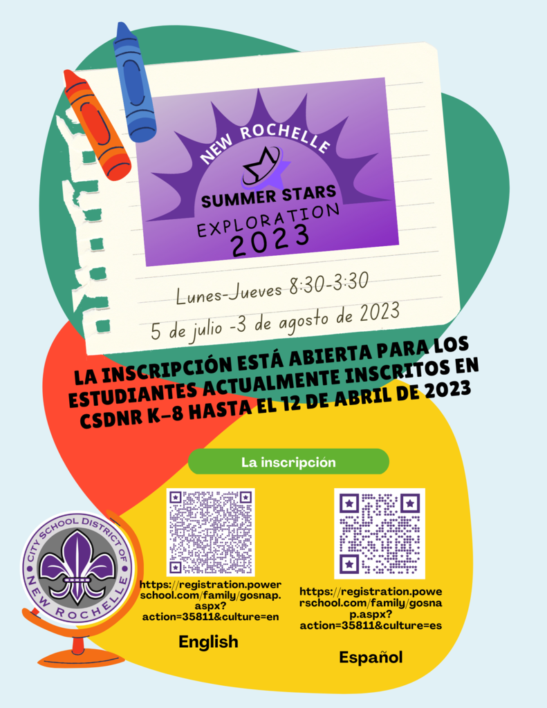 Spanish Flyer About Summer Stars Registration